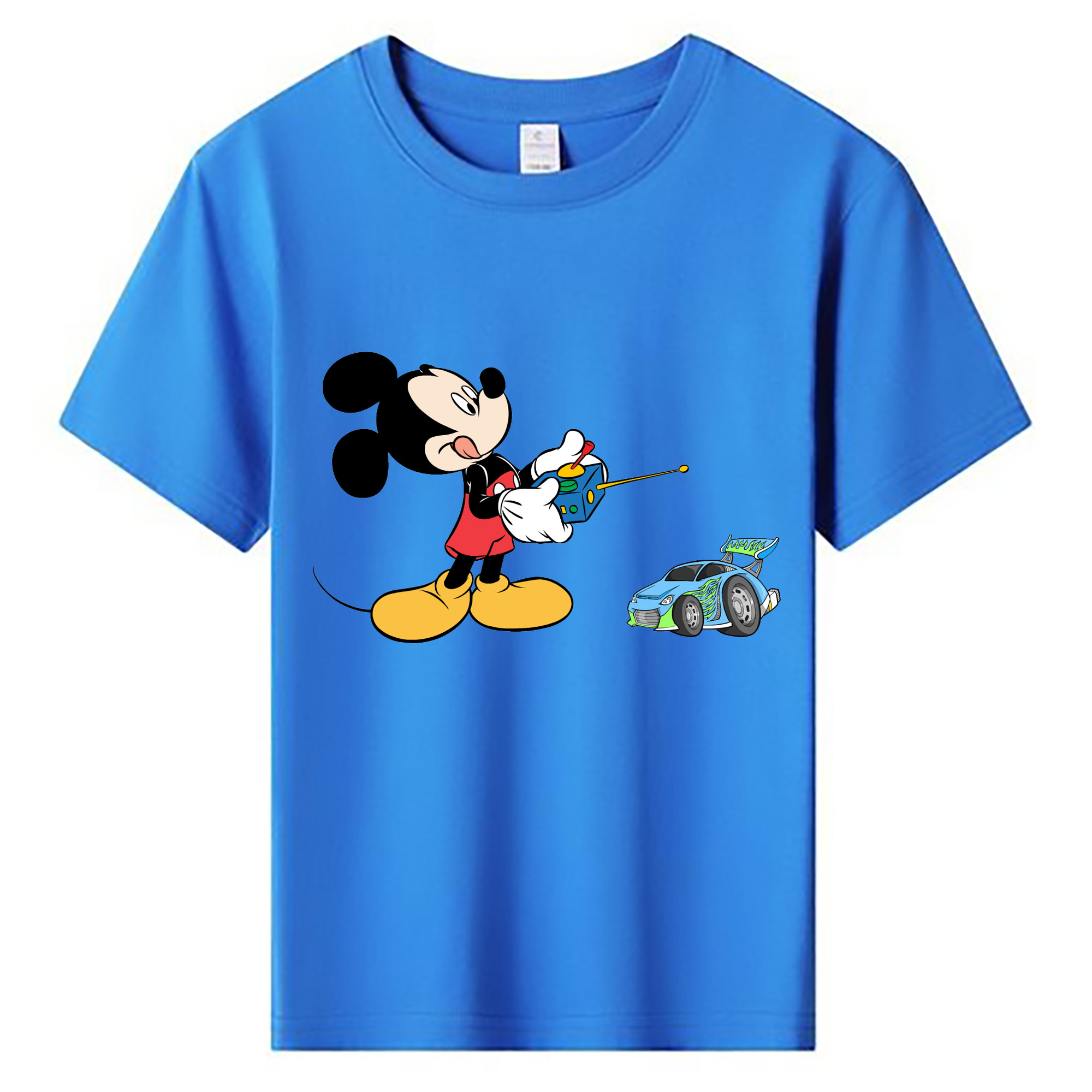 ミッキーマウス Mickey Mouse 綿100％キッズTシャツ（フロントプリント）